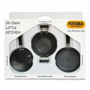 Hawkins Futura Hard Anodised Toy Kitchen Set (CWMIN) | Mini Cookware Set for Kids