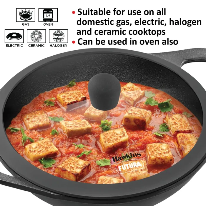 HAWKINS CASTIRON KADAI 2L-9 HAWKINS CASTIRON KADAI 2L-9