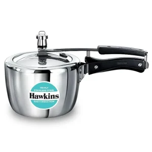 Hawkins Triply Stainless Steel Pressure Cooker 2.5L  Inner Lid (HSST25)