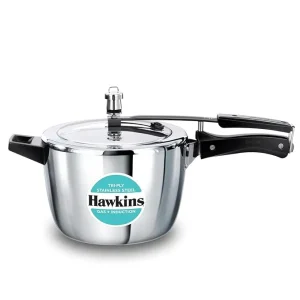 Hawkins Triply Stainless Steel Pressure Cooker 4.5L  Inner Lid (HSST45)