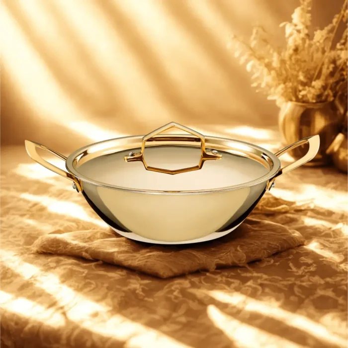 LILY BRASS FLATE KADAI-1