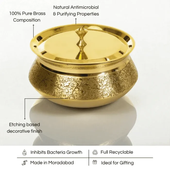 LILY BRASS HANDI WITH ETCHING-2