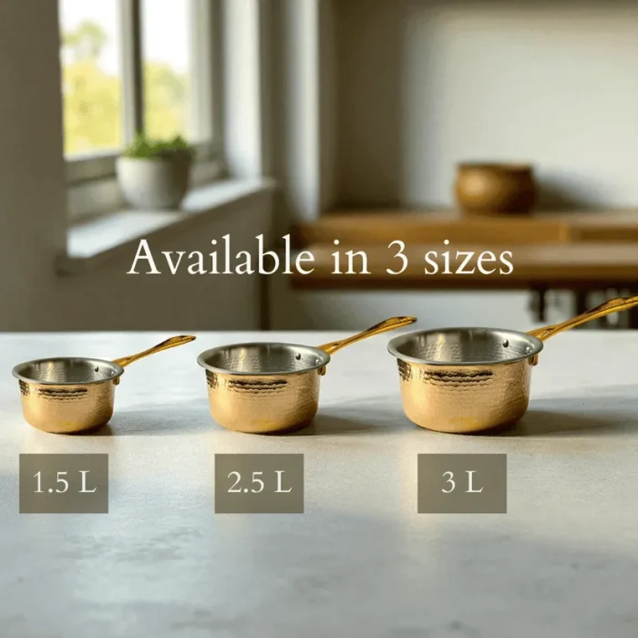 LILY BRASS SAUCEPAN-1 LILY BRASS SAUCEPAN-1