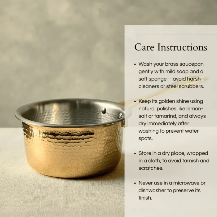 LILY BRASS SAUCEPAN-3 LILY BRASS SAUCEPAN-3