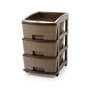 Nakoda Magnum  3 Tier Plastic Drawer Organizer for Home & Office Use | Multipurpose Plastic Drawer