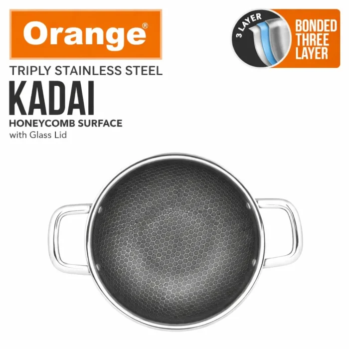 Orange triply honey comb kadai_1