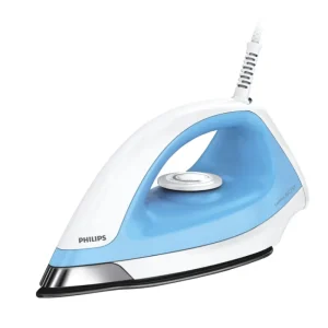 Philips GC157/02 1100W Dry Iron | Blue & White | American Heritage Soleplate