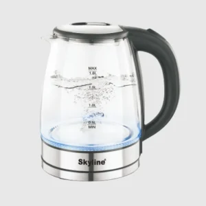 Skyline 1500W Electric Glass Kettle, 1.8L - Crystal Clear Boiling (VTL4116)