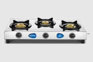Kutchina Supreme 3 Burner Stainless Steel Gas Stove | Manual | Stainless Steel Body Gas Stove