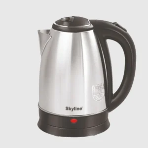 Skyline 1.2L Electric Kettle, 1500W Rapid Heating, Silver - Black, Stainless Steel, Automatic Cut-off (VTL5007)