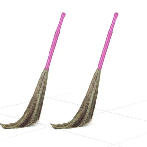 GALA King Kong Grass Broom 2Pcs Combo- Heavy Duty Long-Lasting Grass Broom for Home Cleaning ( Grass Jhadu For Cleaning )