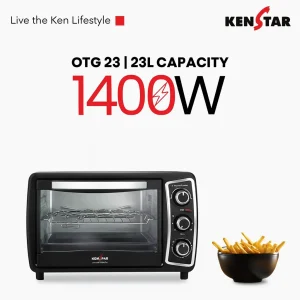 Kenstar Durachef OTG 23L | 1400W Oven Toaster Grill with Rotisserie & 60-Minute Timer