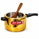 jay enn brass cooker with wooden spoon