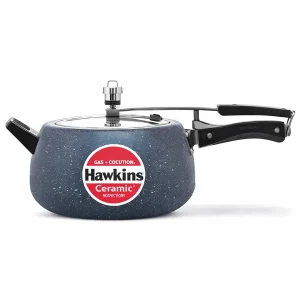 Hawkins Ceramic Non-Stick Pressure Cooker | Inner Lid | Gas & Induction Friendly |  Sizes Available 1.5L | 2L | 3L | 5L