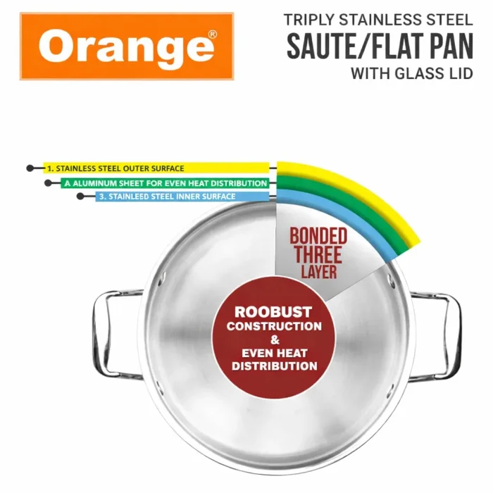 Orange triply saute flat pan_2