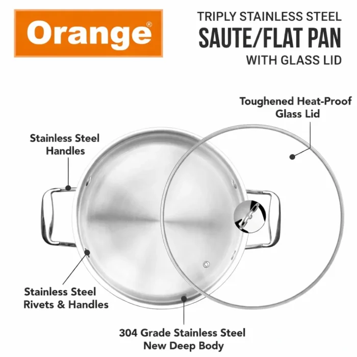 Orange triply saute flat pan_3