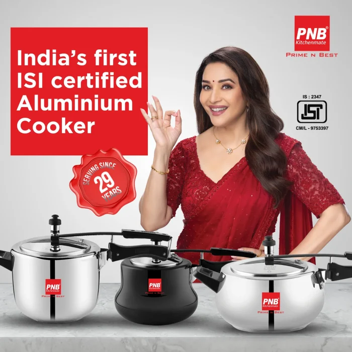 pnb eco model aluminium pressure cooker 3l-2